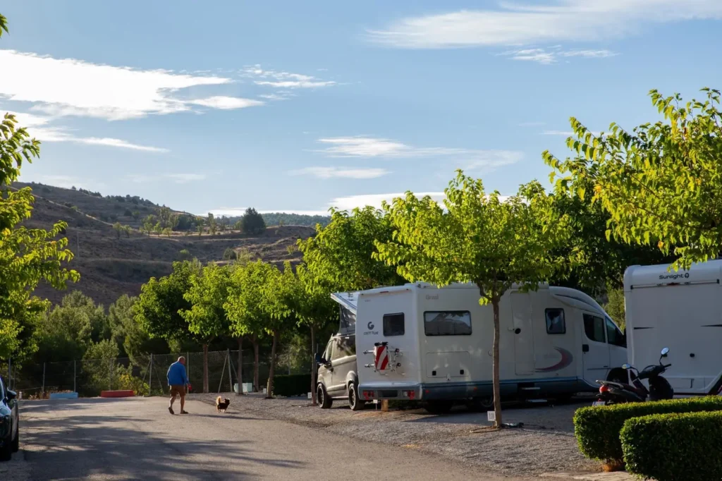 Camping con autocaravanas.